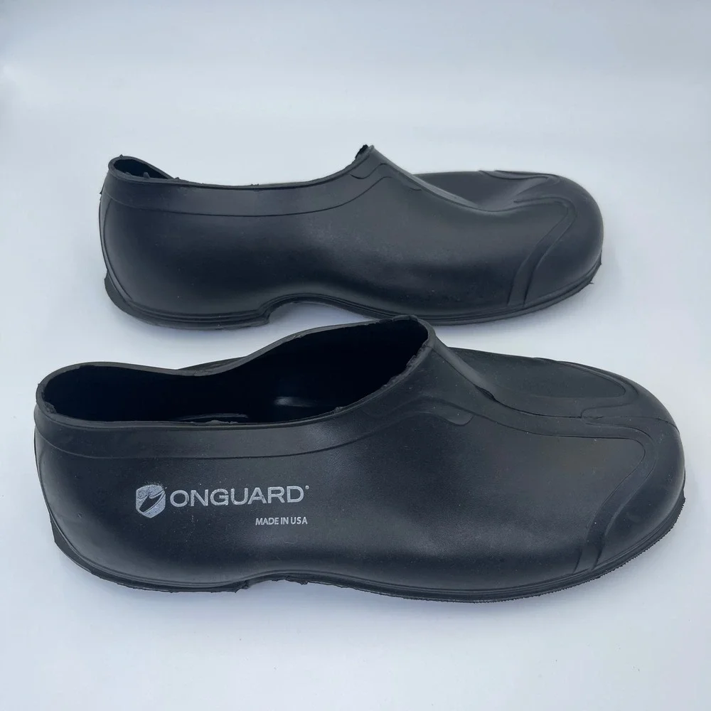 Onguard Waterproof Overshoes Black Rubber Slip On Shoe Covers Made USA Work